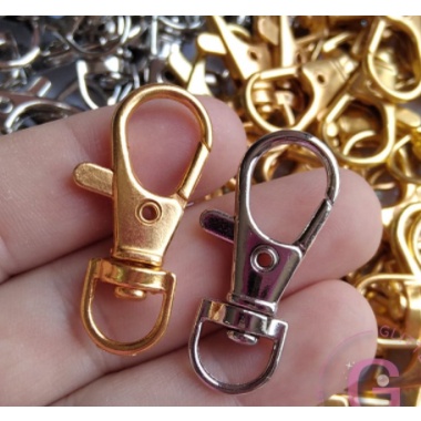 Fecho Mosquetão/ Fecho Lagosta/ Base Arredondada - 30mm - 10 ou 50 Peças em Oferta na Shopee