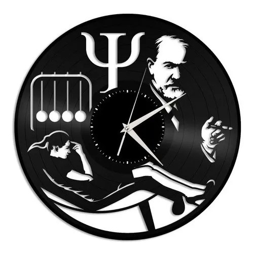 Psicologia Freud Modelo 2 - Relógio Disco De Vinil Decoração