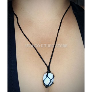 PEDRA DA LUA, Colar/ Cordão. Hippie Redonda/Rústica/Emoções/ Signo em Oferta na Shopee