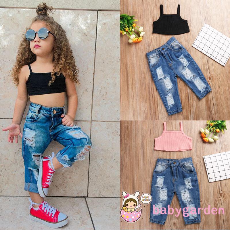 calça infantil rasgada
