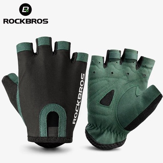 Rockbros Luvas De Ciclismo Respirável Rede De Suor Unissex