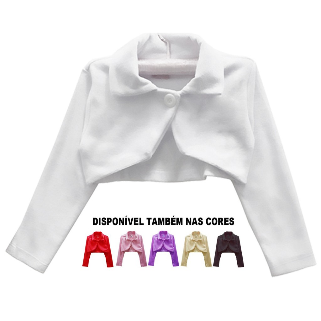 Kit 3 Boleros Casaquinho Infantil Menina Varias Cores