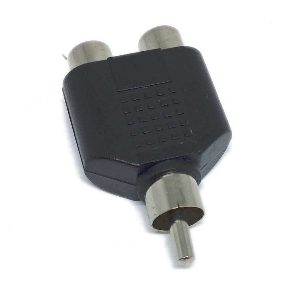 Conector Adaptador Plug 2 Rca Fêmea X 1 Rca Macho Duplicador | 2 RCA Fêmea X P2 Estéreo 3 Vias