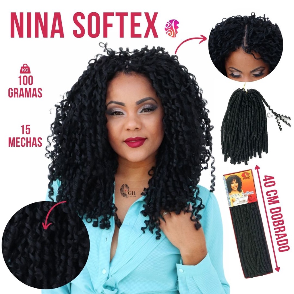 Cabelo Nina Softex Sintético Cacheado Para Mega Hair 100Gr - Diversas Cores  - Pronta Entrega | Shopee Brasil