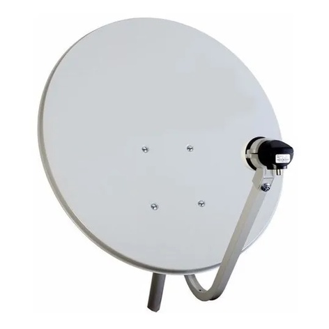 Antena 60cm Banda Ku via Satélite / Lnb Simples / 20m Cabo
