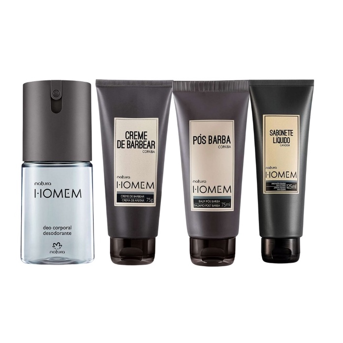 Kit Homem Barba Natura - 4 itens | Shopee Brasil