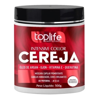 Matizador E Tonalizante Vermelho Cereja Toplife 500g