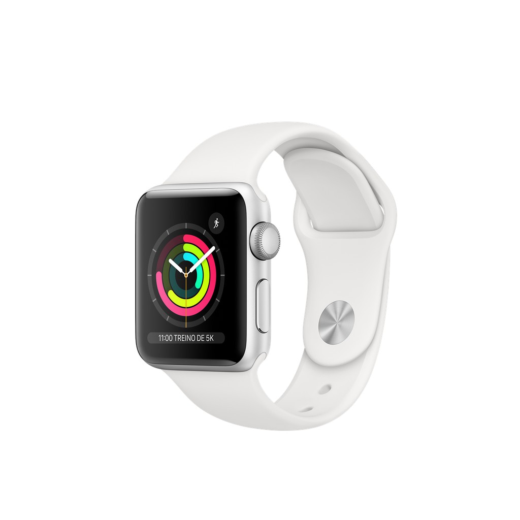 Apple Watch SE Silver Aluminum Case com White Sport Band 40mm (GPS) (A2351)