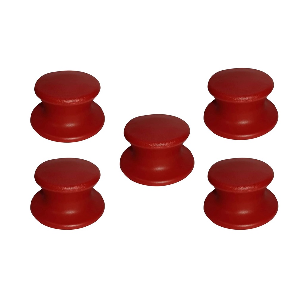 Kit Pomel Vermelho Puxador Para Tampas De Vidro de Panelas em Oferta na Shopee