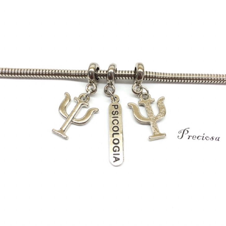 Berloque profissão psicologia / para pulseiras estilo pandora vivara life / pingente banhado / joias / charms