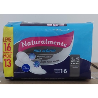 Absorvente Noturno C/abas Lv 16 Pg 13 Naturalmente em Oferta na Shopee