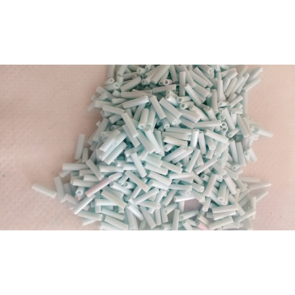 canutilho azul claro plástico 20 gr miçangas perolas e pedrarias