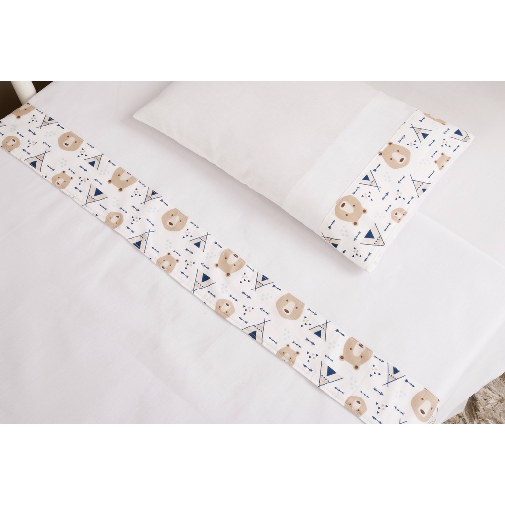 Jogo de Lençol 3 Peças para Berço Americano 100% Algodão