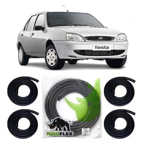 Kit Com 4 Borrachas Para Porta Lateral Do Fiesta 2001