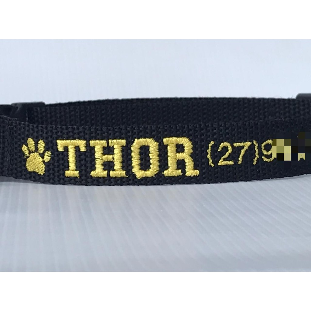 Coleira de identificação bordado  cachorro OBS: a partir de de 30 cm em Oferta na Shopee