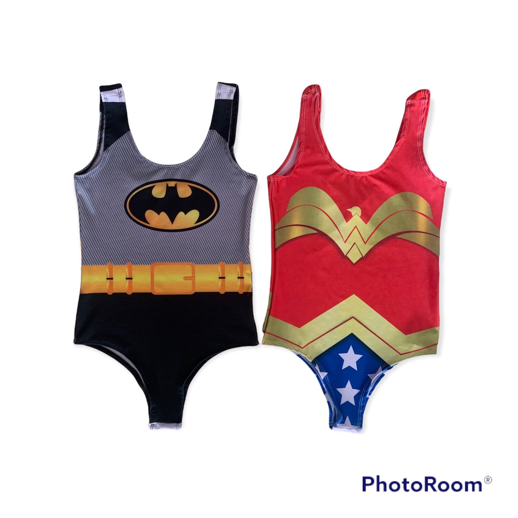 Fantasia Body Carnaval Festa a fantasia Bory Batman ou Bory mulher maravilha envio rápido