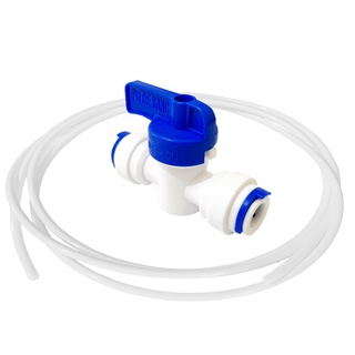 Registro Plástico Engate Rápido 1/4 6mm + 2 Metros Mangueira