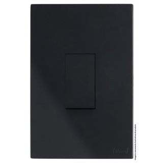 Cj Interruptor Simples Vertical 4x2 - Recta Black Satin