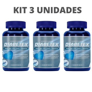 KIT 3 Diabetex 500mg - Controle Glicêmico