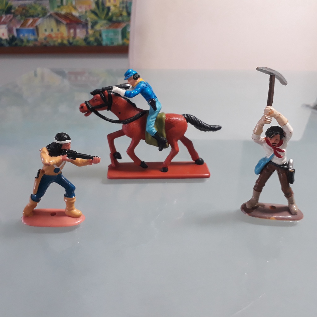 Bonecos Gulliver Forte apache indio /cavalo / minerador Gulliver