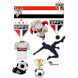 Topo Topper Bolo Time Sao Paulo Cortado Colado Envio Imediato Personalizado Shopee Brasil