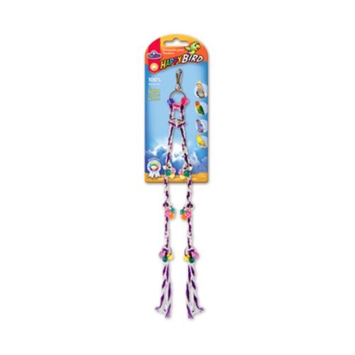 Happy Bird Brinquedo Calopsita Corda Dupla 7 Argolas 31cm