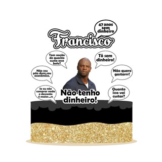 Topo Topper De Bolo Julius todo mundo odeia o chris Personalizado Colado em Oferta na Shopee