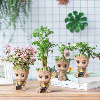Guardiões Da Galáxia Vaso De Flores Homem Pássaro Ninho Árvore Groot Doll Decoração De Villain Artesanal Ornamentos De Mesa