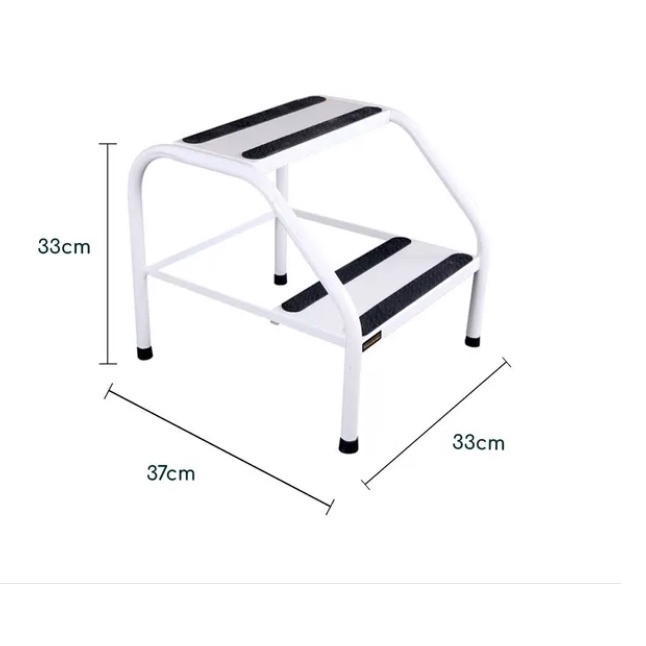 Escada Auxiliar Metal - 2 Degraus Para Maca, Clínicas E Hospitais