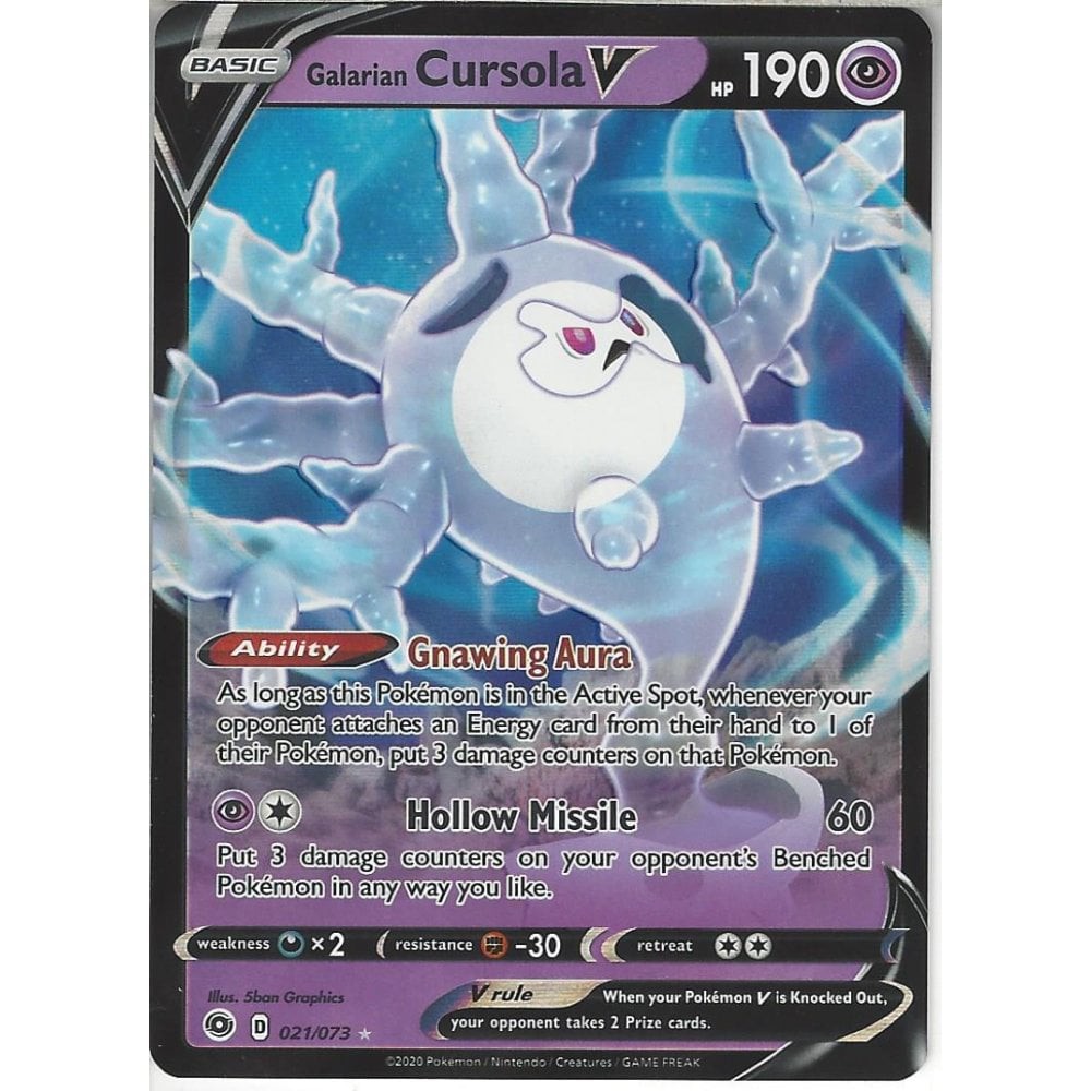 Pokemon Galarian Cursola V Sword & Shield Champion's Path