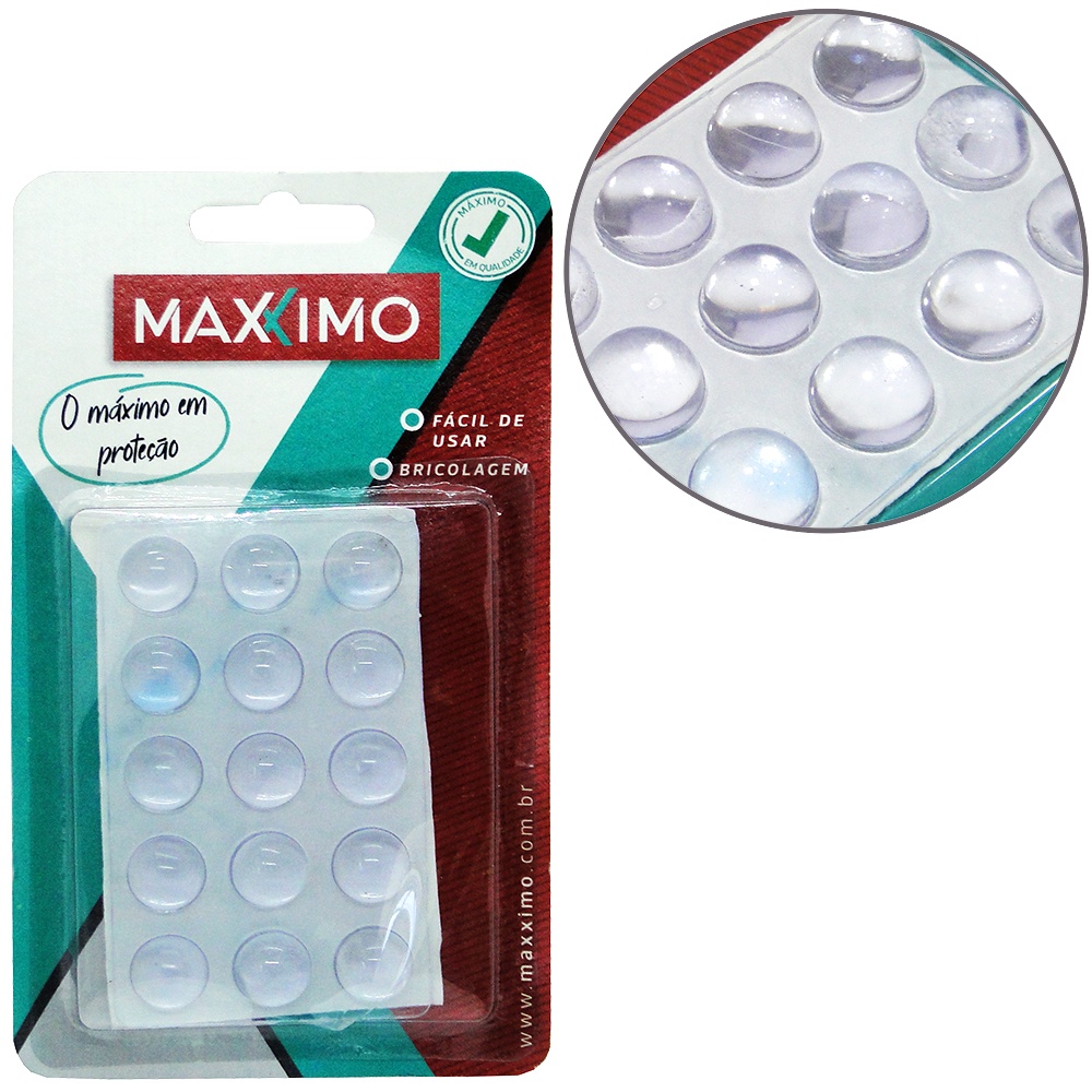 Protetor Anti Impacto Redondo PVC com Adesivo 15 Pecas