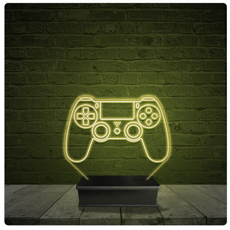 Led Luminária Acrílico Abajur - PS4 Playstation controle