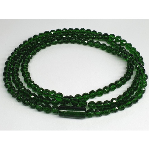 Guia Fio Verde Cristal 8mm Fio Caboclo Guia Oxossi/Ossain Cristal 8mm