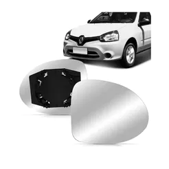 Lente Retrovisor Clio 13 14 15 16 Com Base