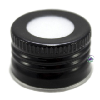 3 Tampas Metal Preta com Furo Rosca 28/410