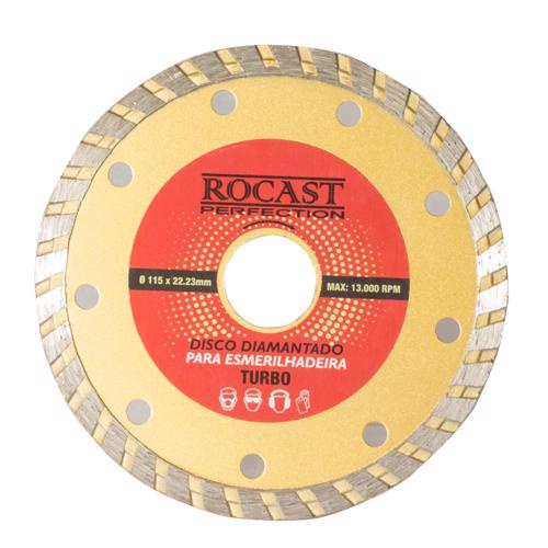 Disco Diamantado para Esmerilhadeira Turbo Uso Geral 115x22mm 34,0009 ROCAST em Oferta na Shopee