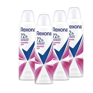 Kit 4 Desodorantes Rexona Motionsense Antitranspirante Aerossol Powder Dry 150ml
