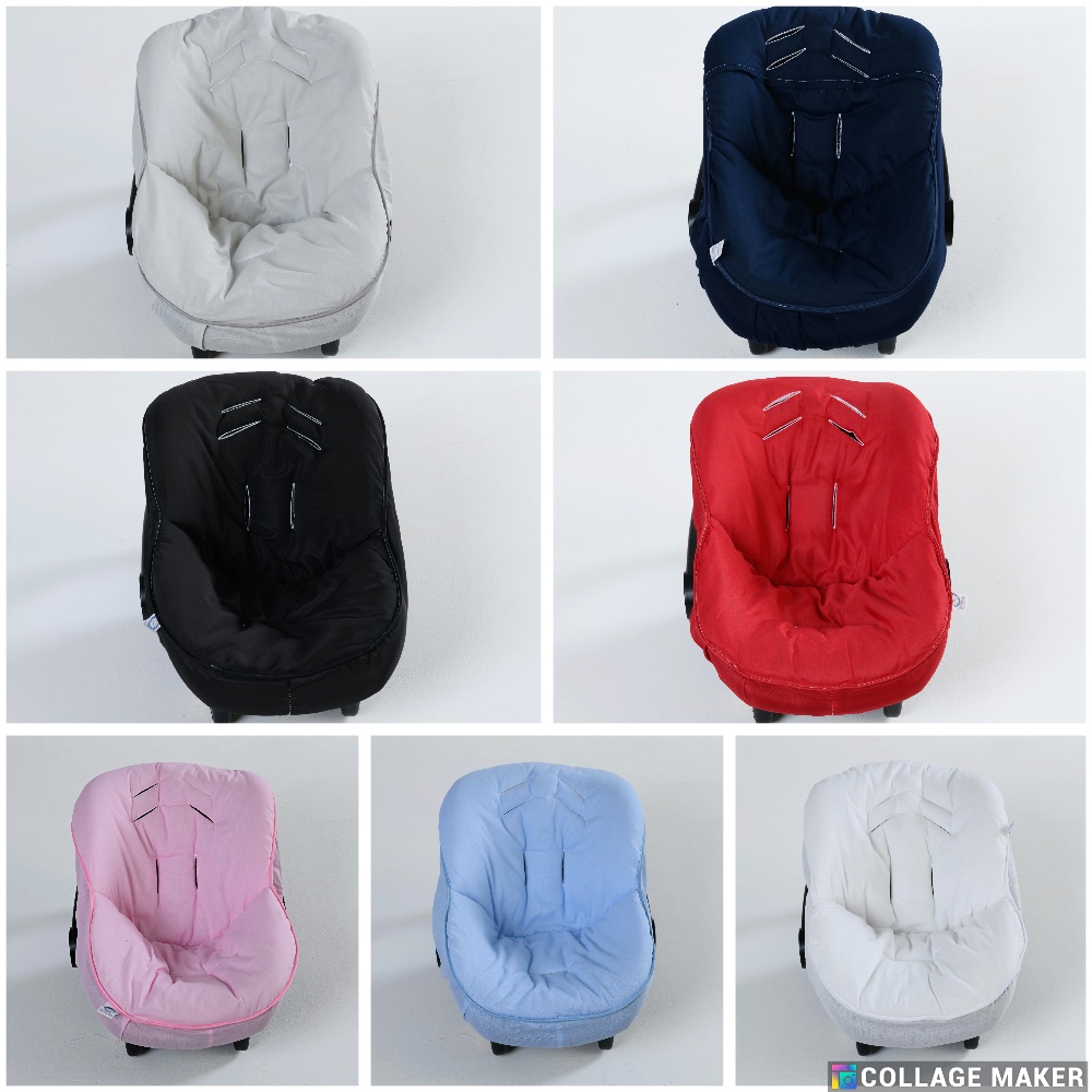 Capa De Bebê Conforto Acolchoado + Protetor de Cinto Sem Babado 100% Poliéster