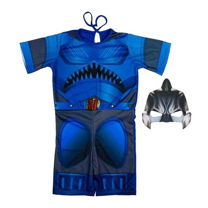 Fantasia Sharkboy Infantil Curto com Máscara em Oferta na Shopee