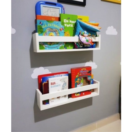 Prateleiras Decoração Branco   Livro Revista Infantil