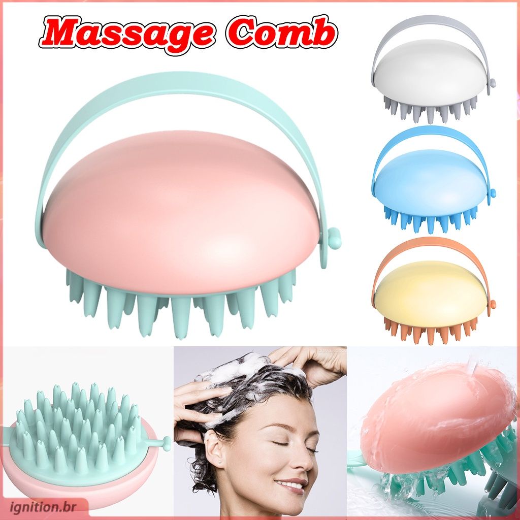 Para Lavar O Cabelo, Spa, Escova Massageadora De Couro Cabeludo, Pente ...