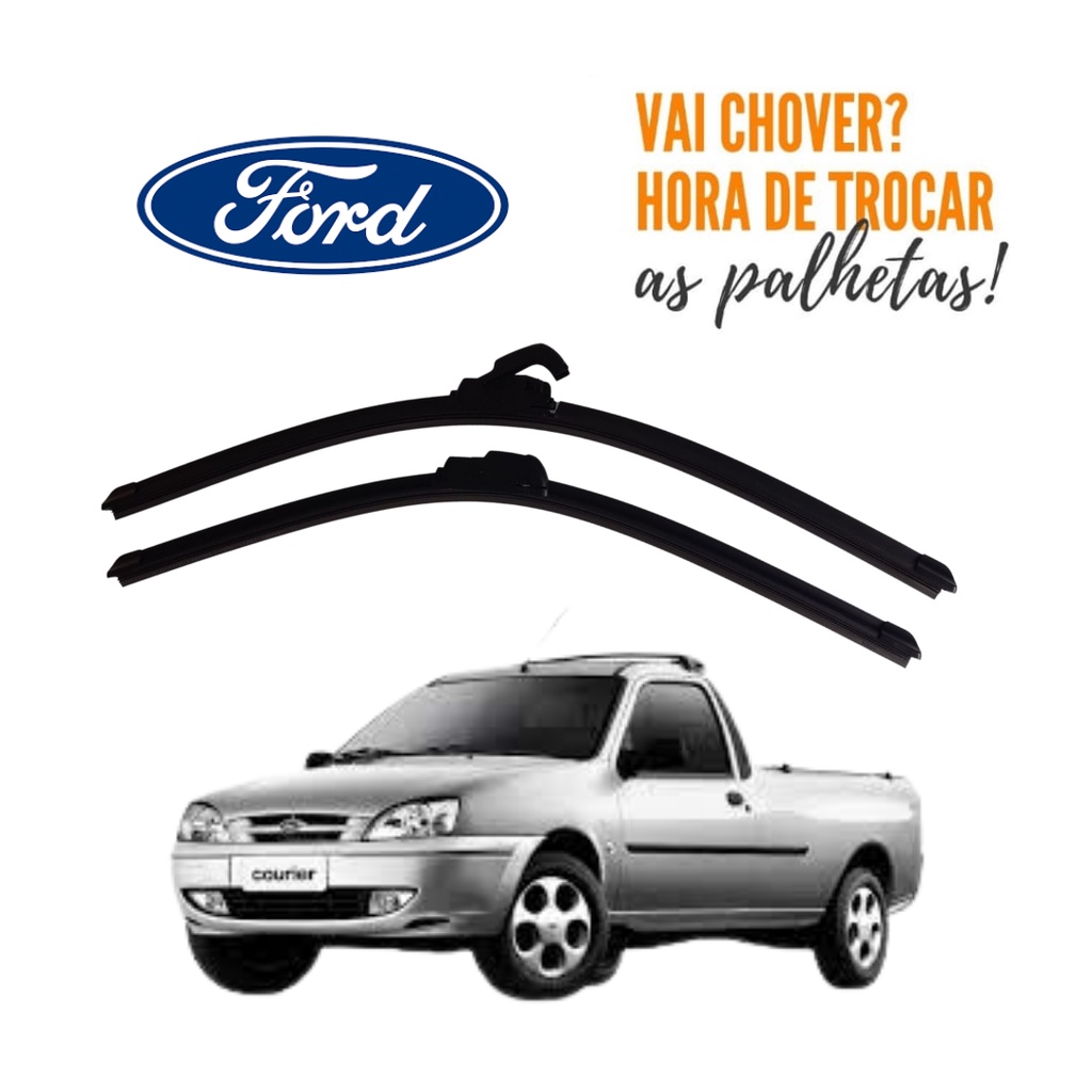 Par Palheta Limpador Parabrisa Ford Fiesta Courier 1996 1197 1998 1999 a 2009 Silicone em Oferta na Shopee