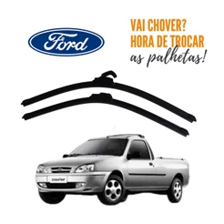 Par Palheta Limpador Parabrisa Ford Fiesta Courier 1996 1197 1998 1999 a 2009 Silicone