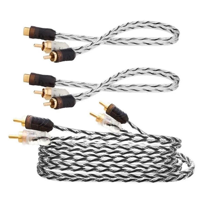 Cabo Rca Automotivo Taramps 5 Metros + Par Cabo Y 1 Fêmea 2m em Oferta na Shopee