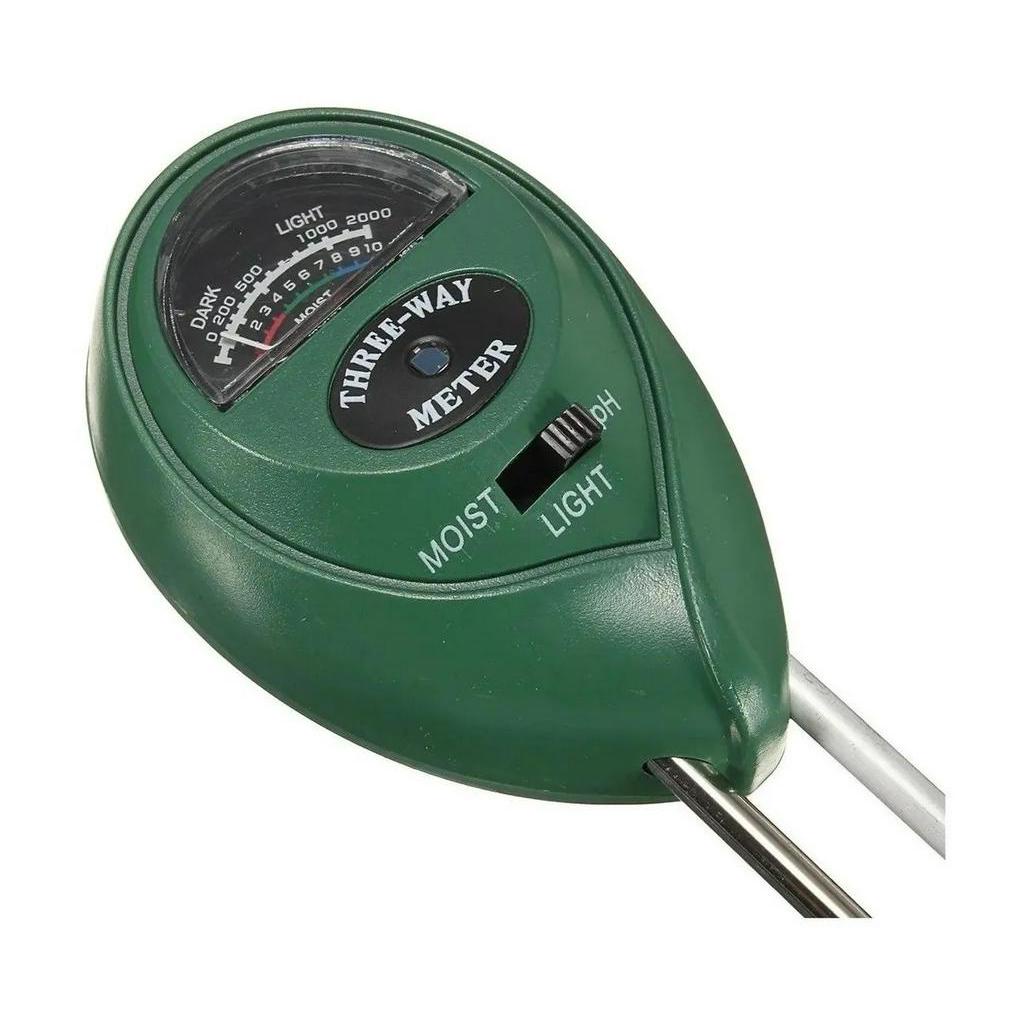 Medidor De Ph Terra Solo Luminosidade Umidade Jardim 3x1
