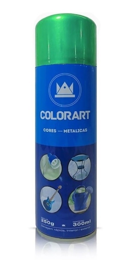 Tinta Spray Verde Metalico Colorart 300ml