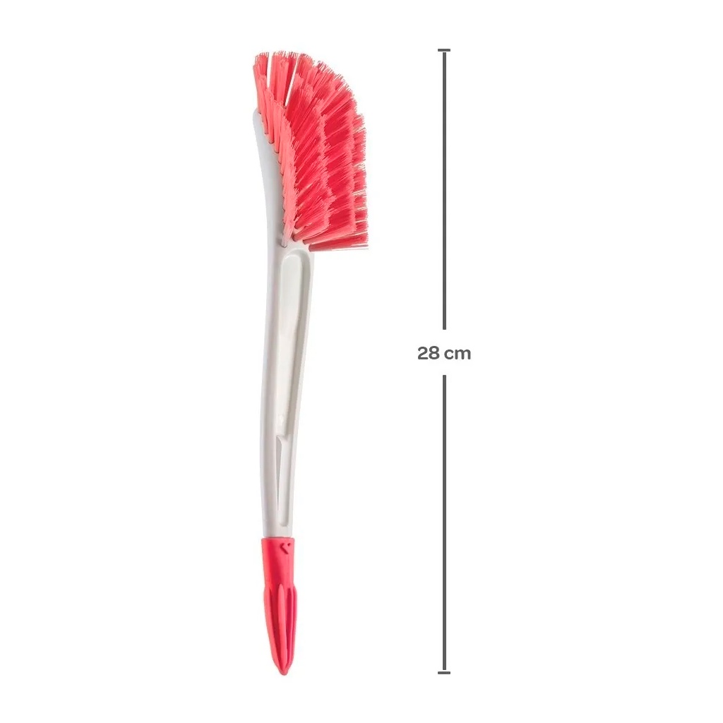 Detalhes do Escova Para Mamadeira Com Limpador De Bico Rosa 12727 - Buba