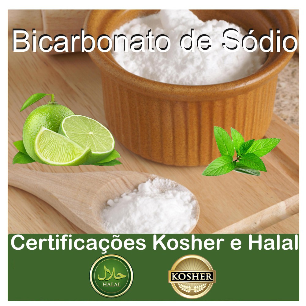 Bicarbonato de Sódio - 2kg - Certificações Kosher e Halal