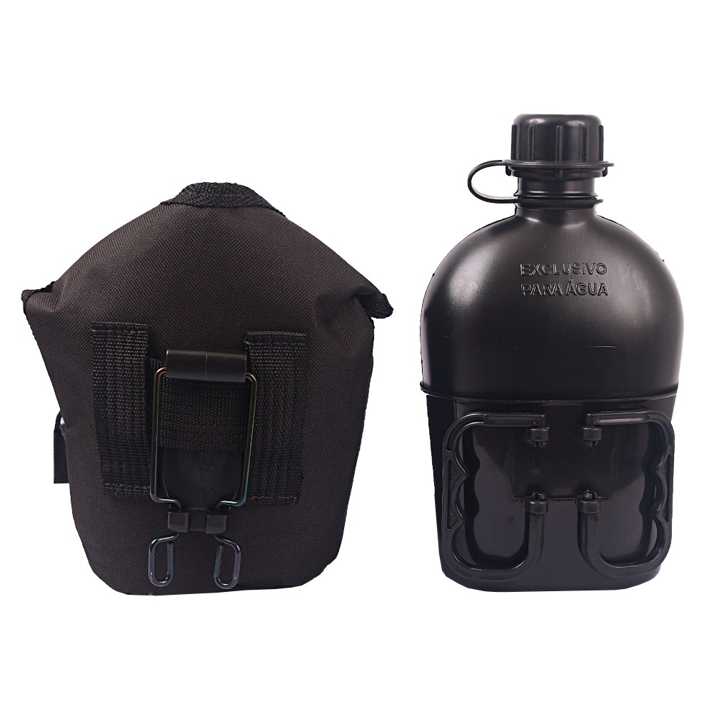 Kit River Cantil + Caneco para Cantil Polipropileno + Porta Cantil USA com Presilha | Preto - Atack