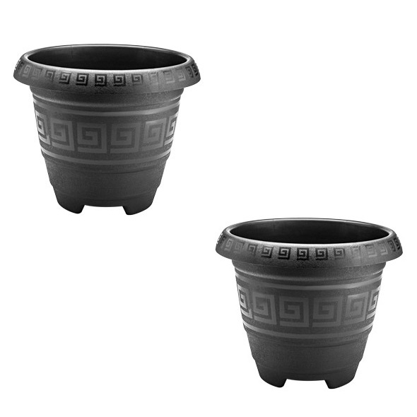 Kit 02 Vasos Redondo Plástico Preto 26 Litros em Oferta na Shopee